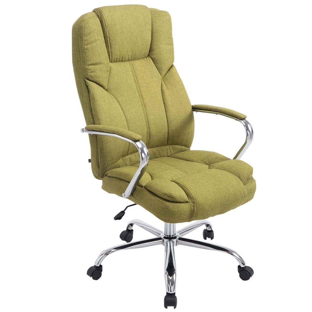 Sillón de oficina KANSAS TELA, resistente hasta 150kg!! Gran calidad, fabricado en acero, en Verde