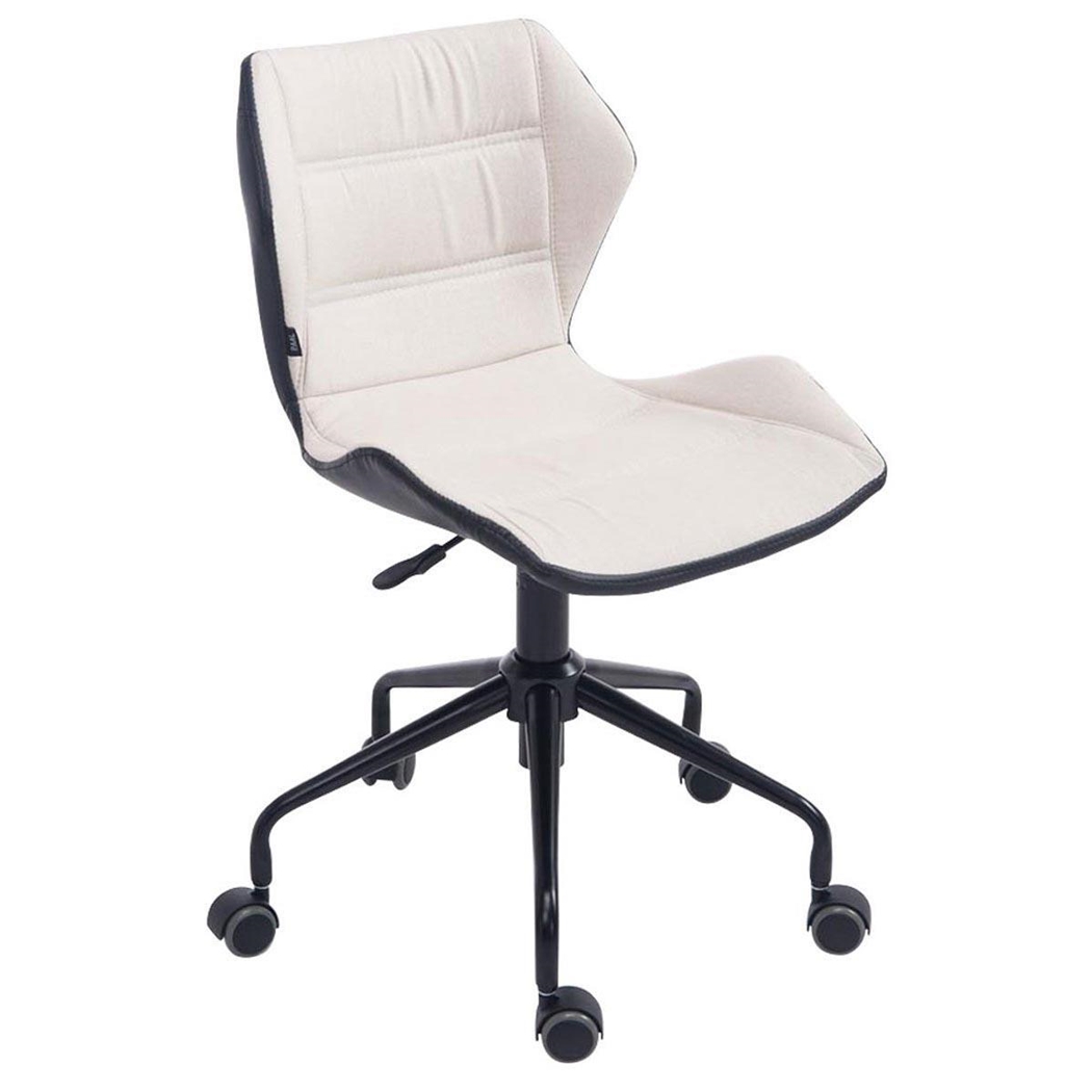 Silla de Oficina LAREDO, Estructura Metálica, en Tela Color Beige