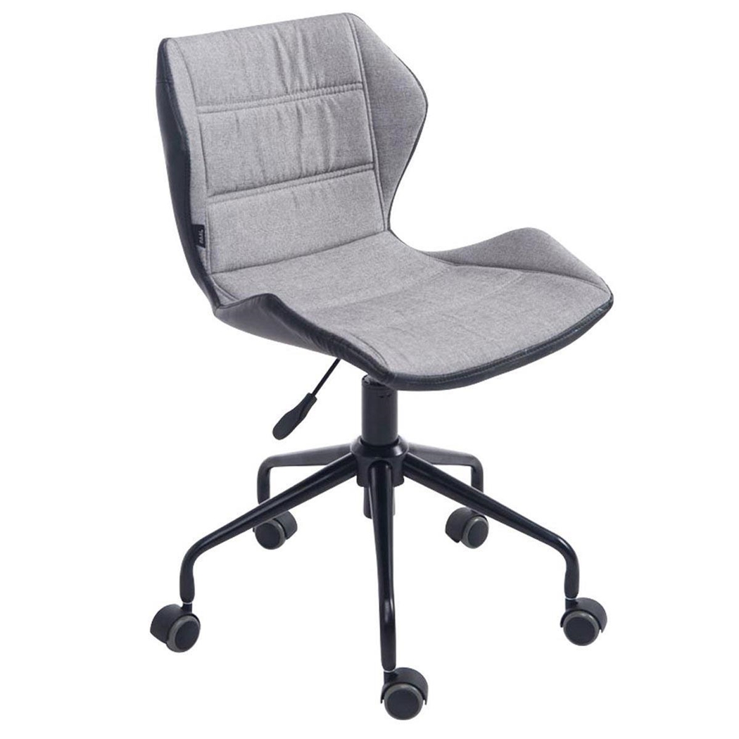 Silla de Oficina LAREDO, Estructura Metálica, en Tela Color Gris Claro