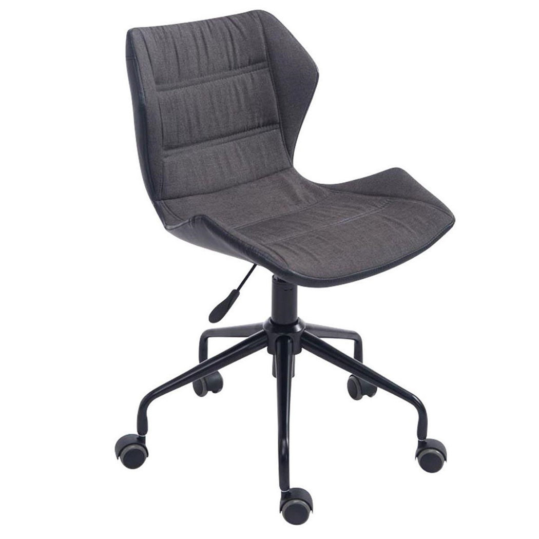 Silla de Oficina LAREDO, Estructura Metálica, en Tela Color Gris Oscuro