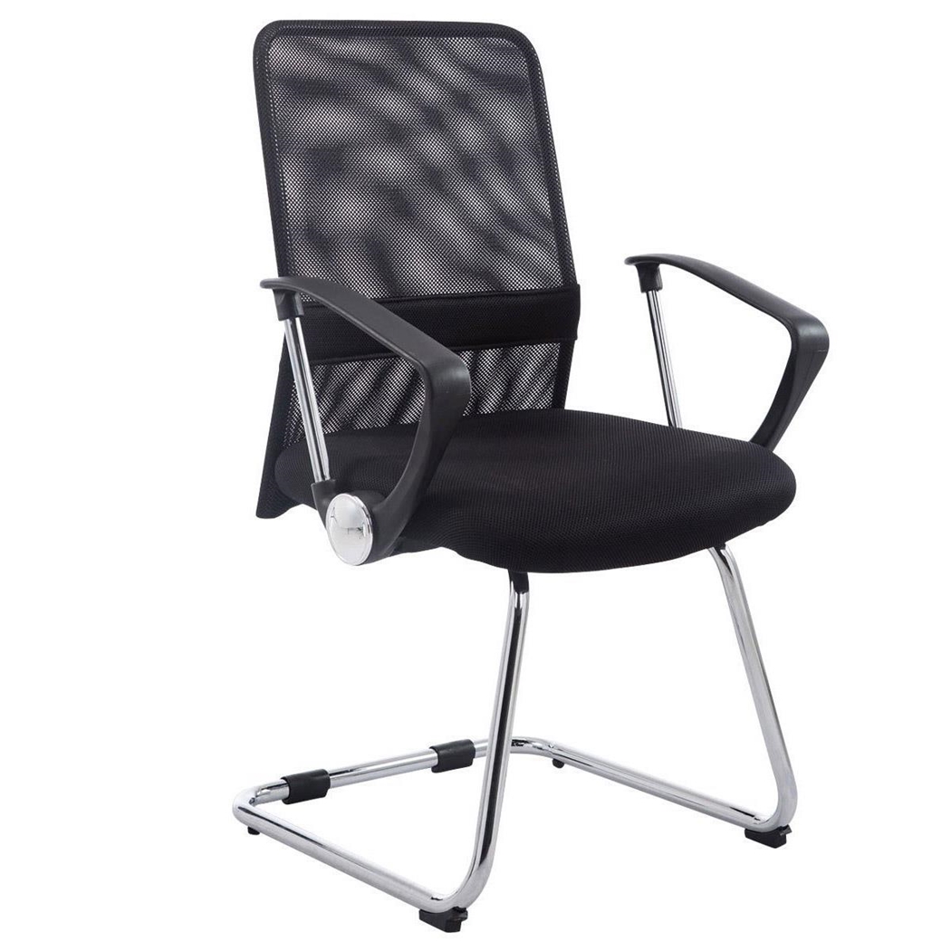 Silla de Confidente ASPEN V, Asiento Acolchado, en Malla Transpirable color Negro