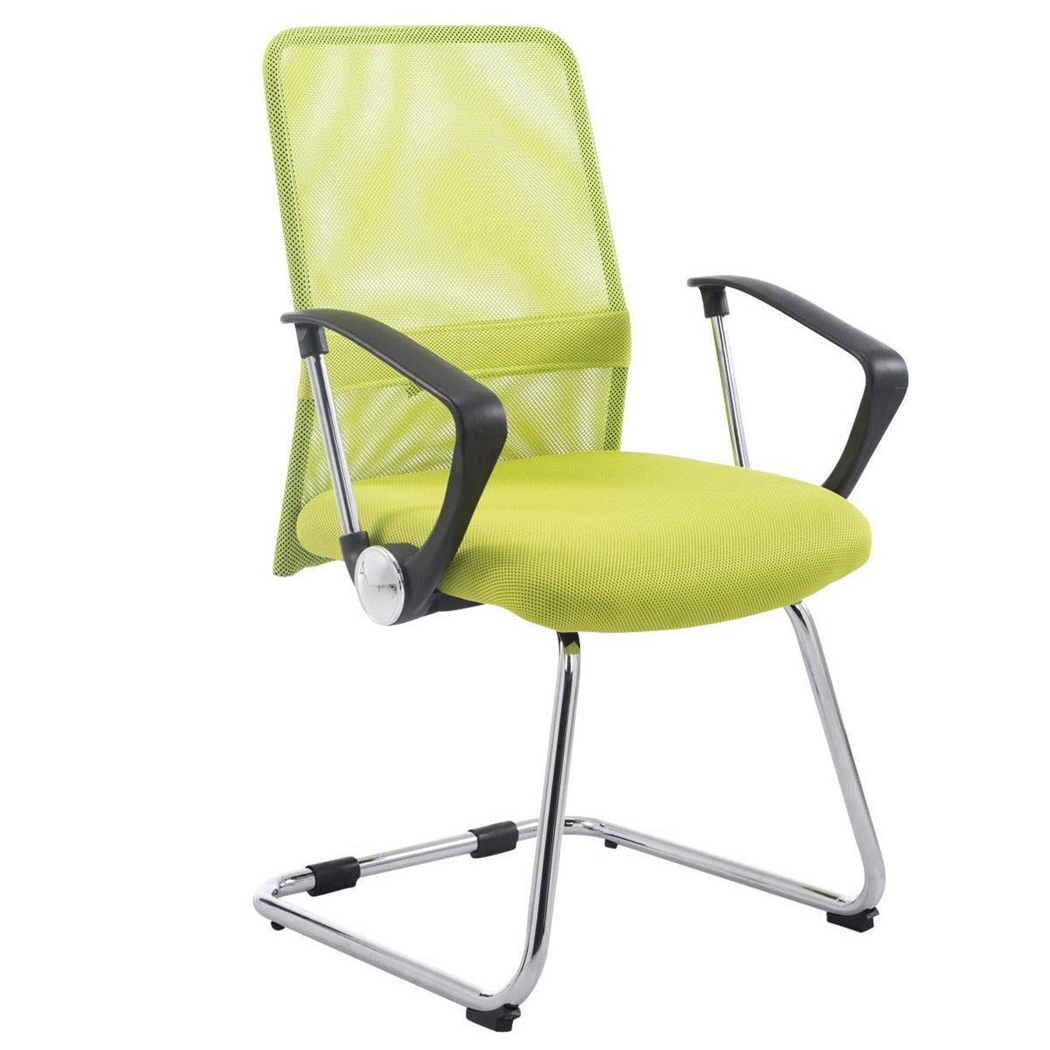 Silla de Confidente ASPEN V, Asiento Acolchado, en Malla Transpirable color Verde