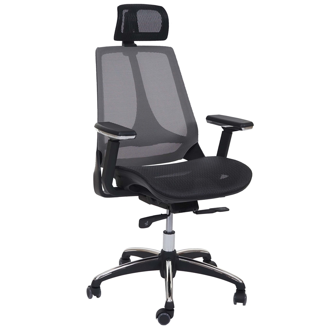 Silla Ergonómica ALAN, Mecanismo Sincronizado, Uso 8 h, En Malla Negro y Gris