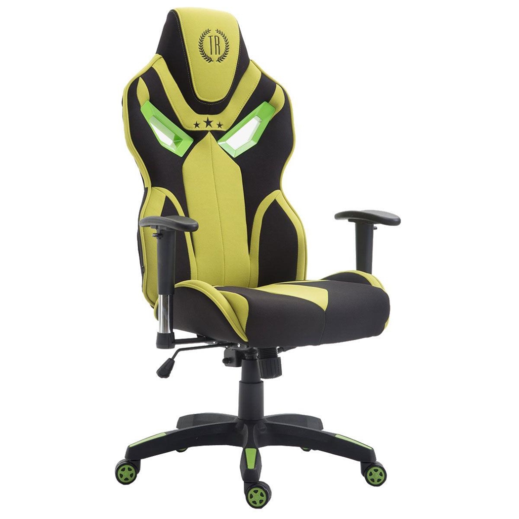 Silla de Oficina HAMIL, diseño ergonómico, en tela, color negro / verde