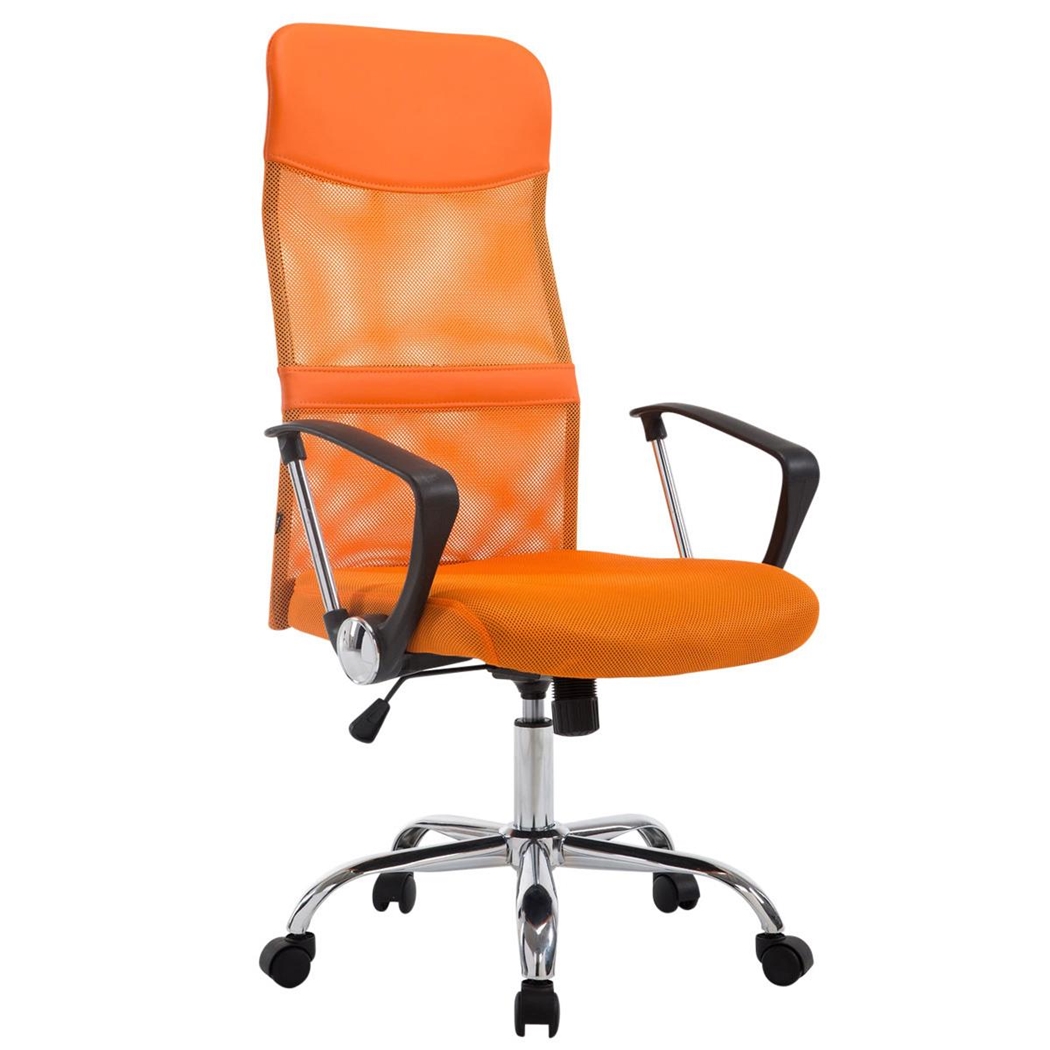 Silla de Oficina ASPEN XL, Malla Transpirable, Asiento acolchado, Hasta 150 Kg, Color Naranja