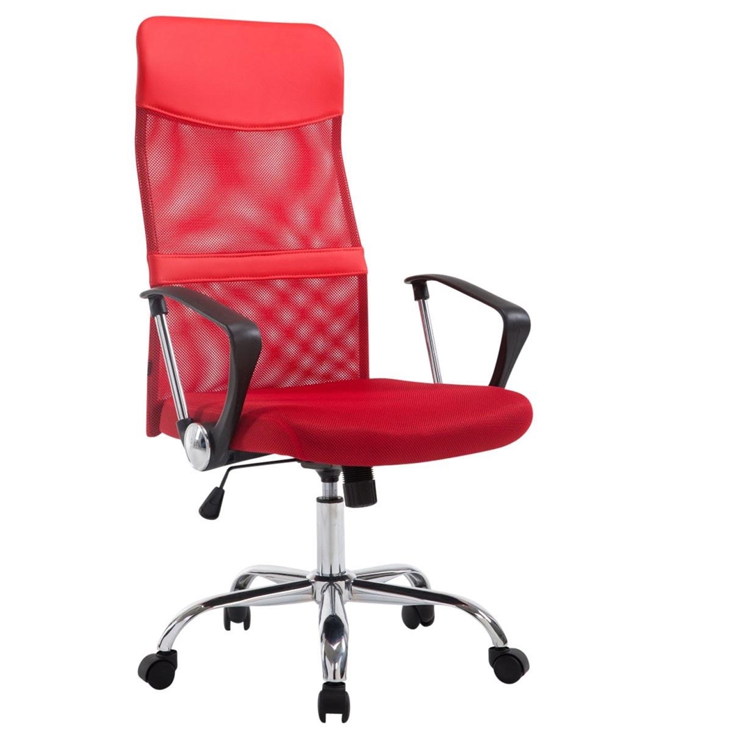 Silla de Oficina ASPEN XL, Malla Transpirable, Asiento acolchado, Hasta 150 Kg, Color Rojo