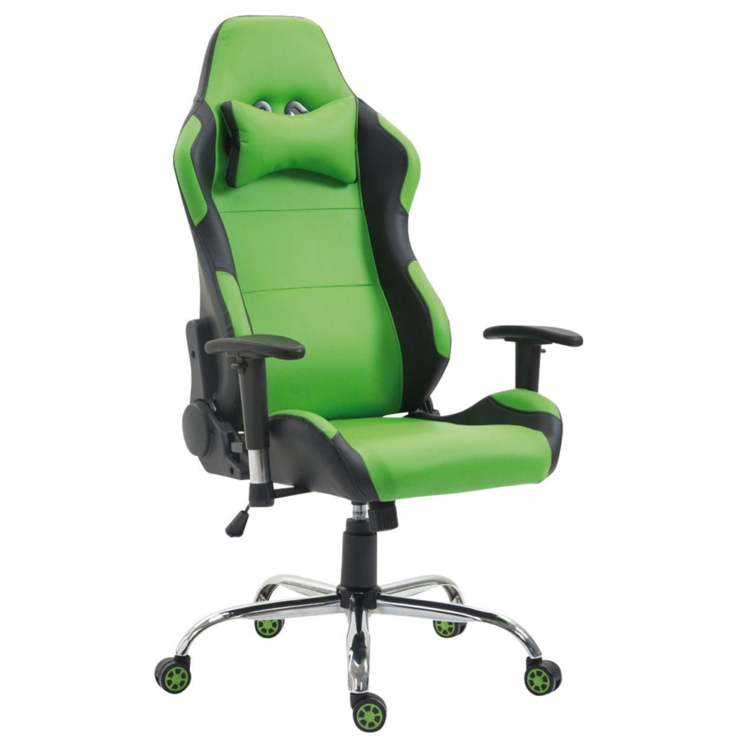 Silla Gaming ROSBY, Diseño Deportivo y Gran Comodidad, en Piel, Color Verde