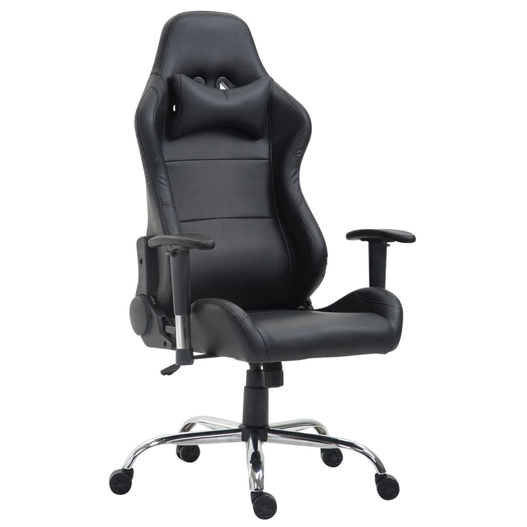 Silla Gaming ROSBY, Diseño Deportivo y Gran Comodidad, en Piel, Color Negro