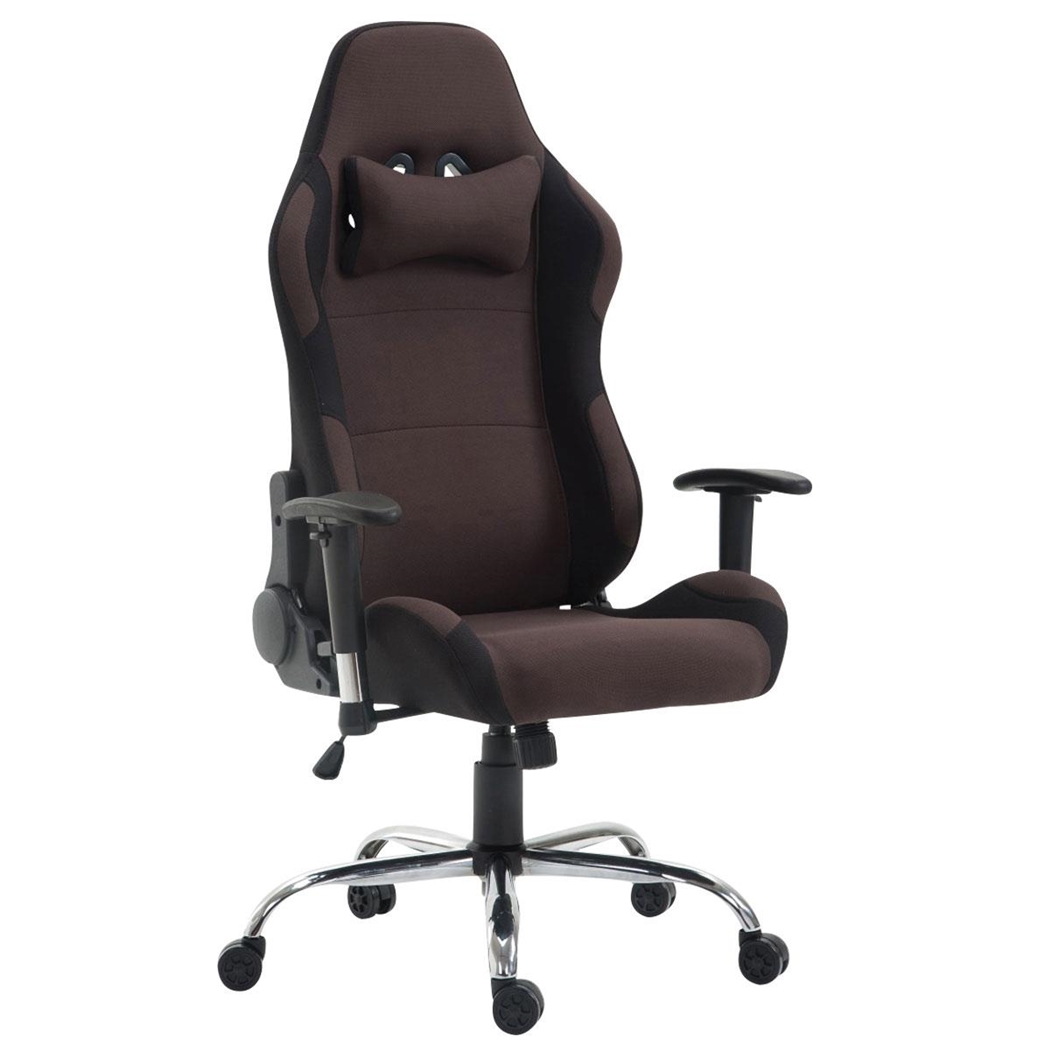 Silla Gaming ROSBY TELA, Diseño Deportivo y Gran Comodidad, Color Marrón