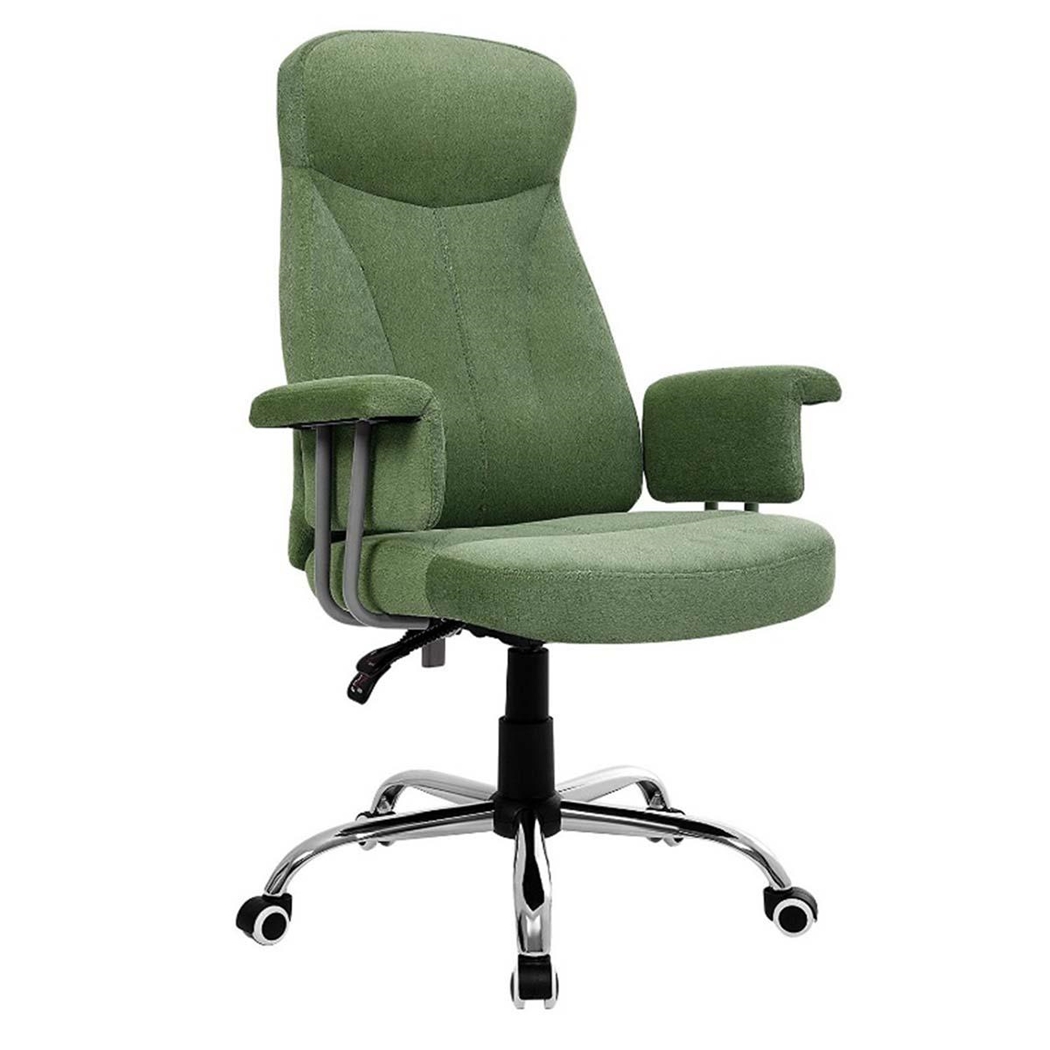 Silla de Oficina KIRA, Diseño Ergonómico, Gran Acolchado, en Tela, color Verde