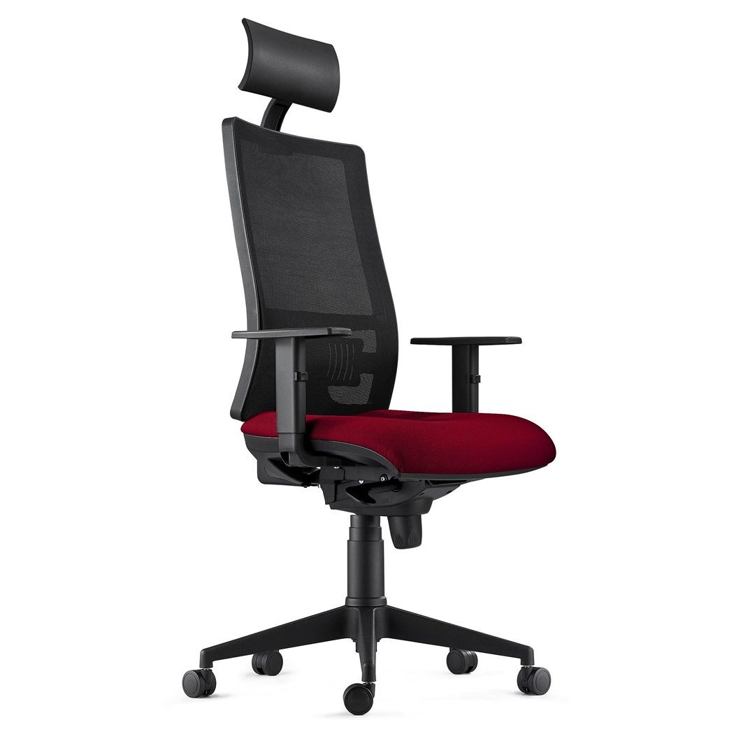 Silla Ergonómica MARSA, Reposacabezas, Brazos Ajustables y Soporte Lumbar, en Burdeos