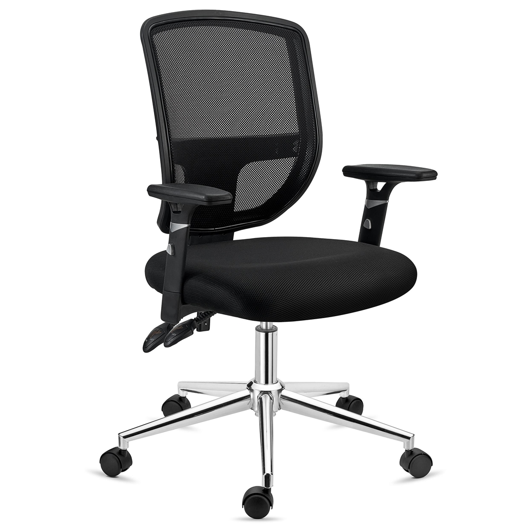 DEMO# Silla de Oficina DINAMIC, Uso 8H, Respaldo Ajustable, Cómoda y Robusta, En Negro