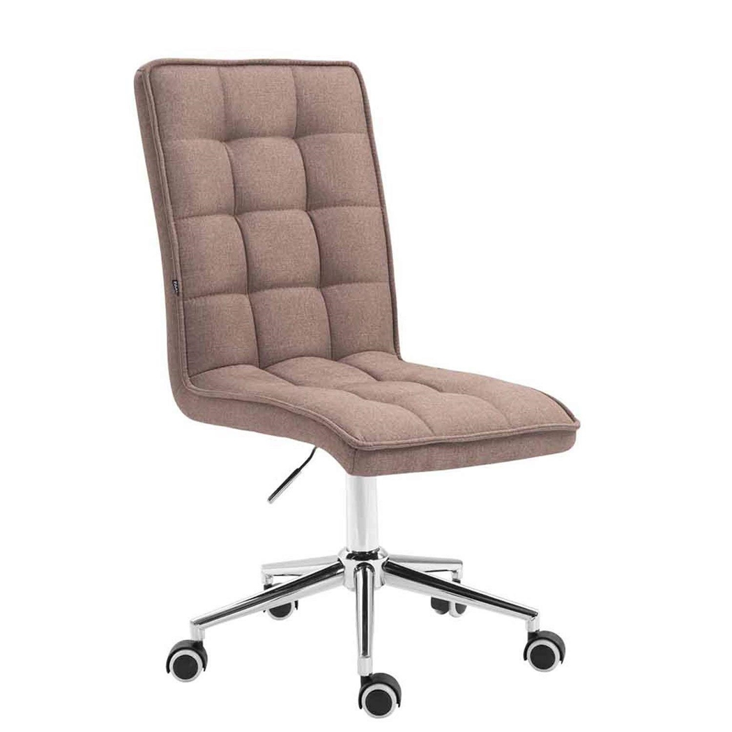 Silla de Oficina BASIR TELA, Exclusivo Diseño, Ajustable en Altura, Color Gris Topo