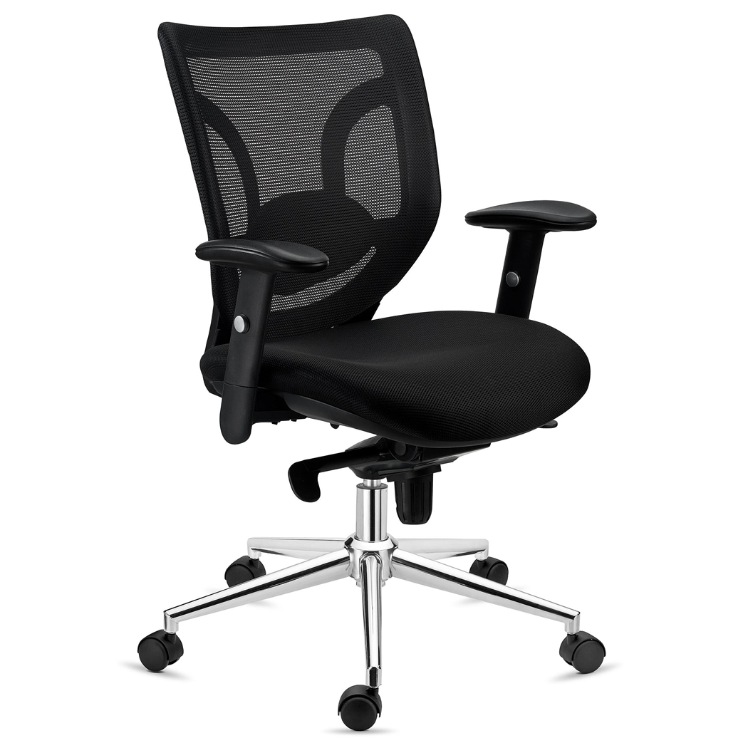 DEMO# Silla Ergonómica LAMBO, Uso 8H, Increíble Soporte Lumbar, Gran Comodidad, En Negro