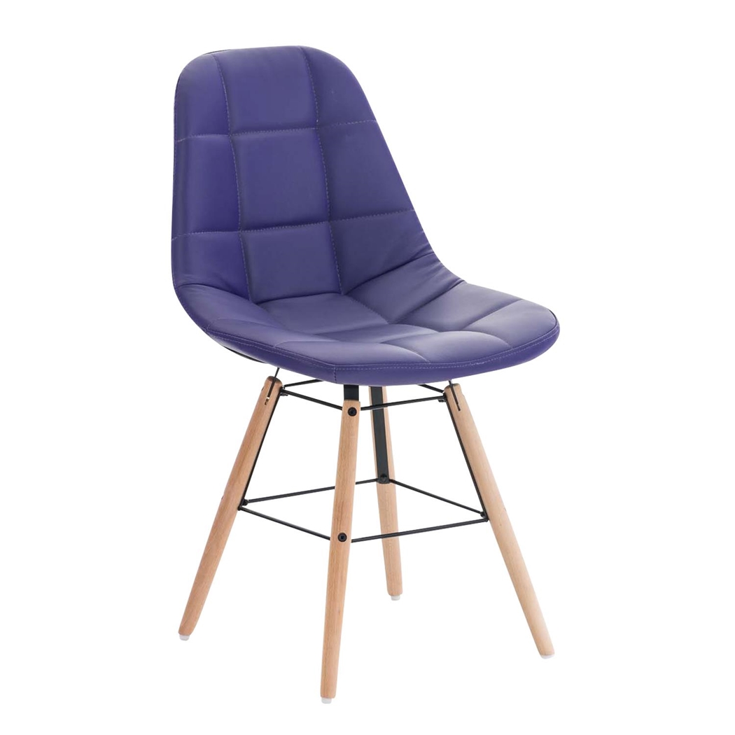 Silla de Confidente TOMMY PIEL, Exclusivo Diseño, Color Morado