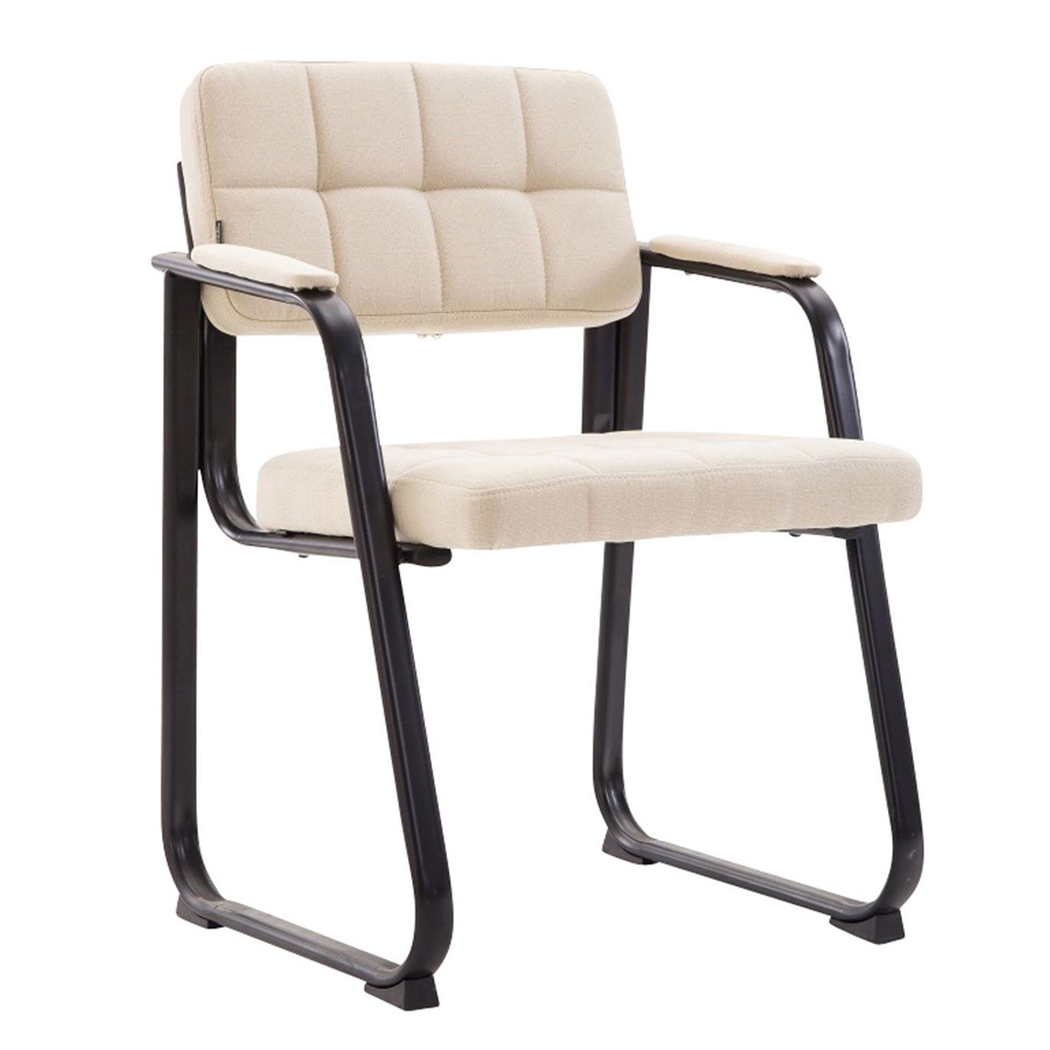 Silla de Confidente CABANA TELA, Diseño Vanguardista, Color Crema