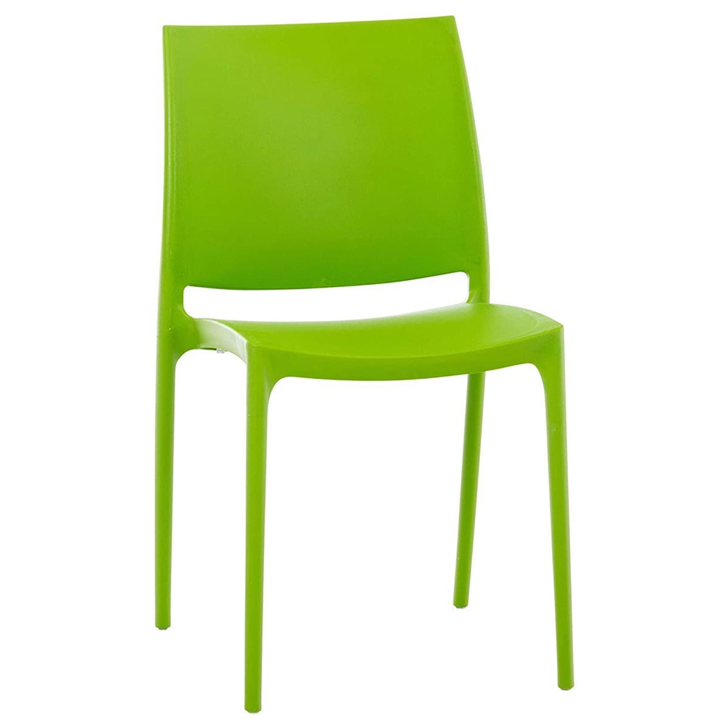 Silla de Confidente ASTRA, Diseño Minimalista y Apilable, color Verde