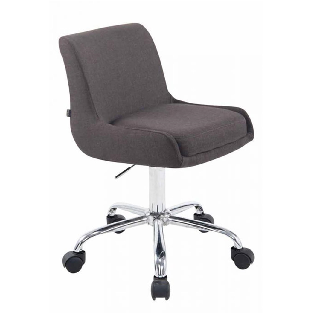 Silla de Oficina ASIA TELA, Base Metálica, Exclusivo Diseño, Color Gris Oscuro
