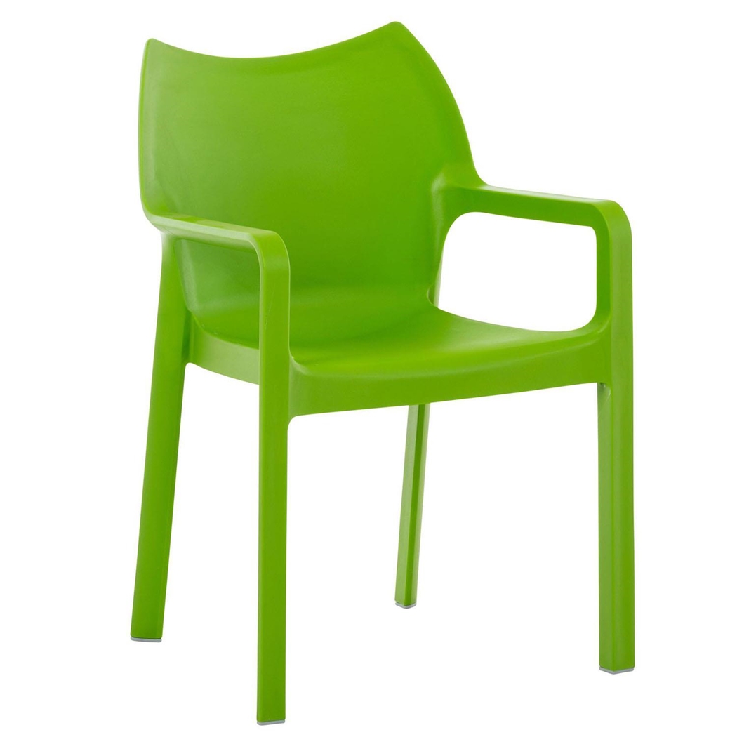Silla de Confidente SAMOS, Diseño Moderno, Apilable, color Verde