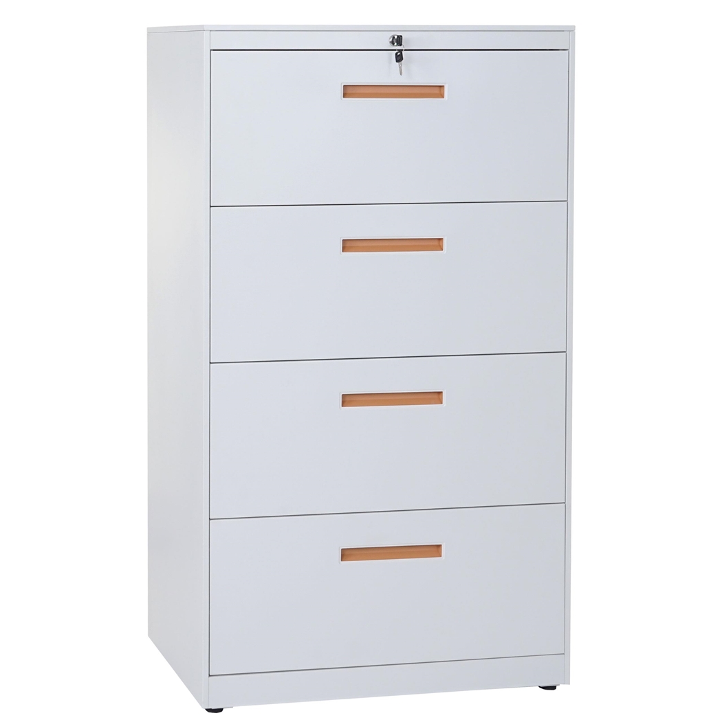 Archivador DEVIS, 4 cajones, 132x76x46 cm, en Acero color Blanco