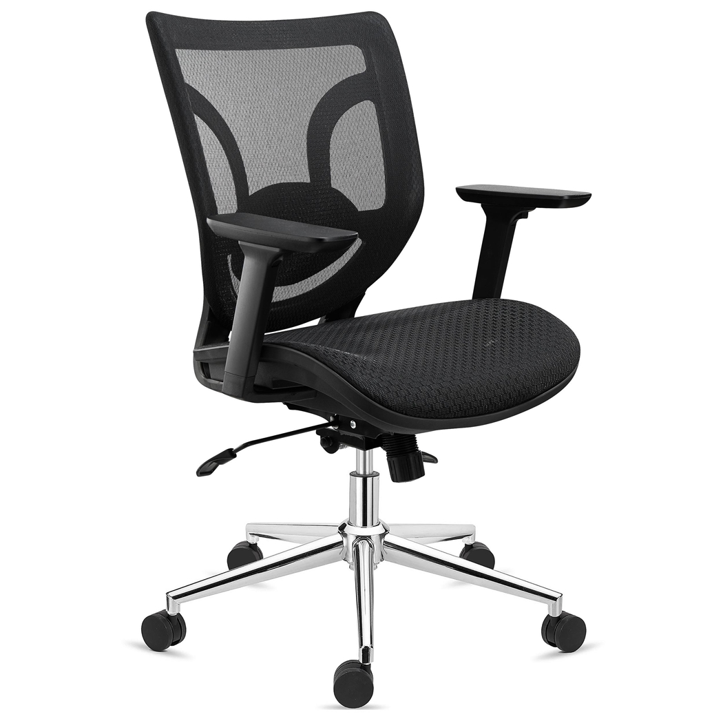 Silla Ergonómica LAMBO PRO, Uso 8H, Increíble Soporte Lumbar, Reposabrazos 3D, En Negro