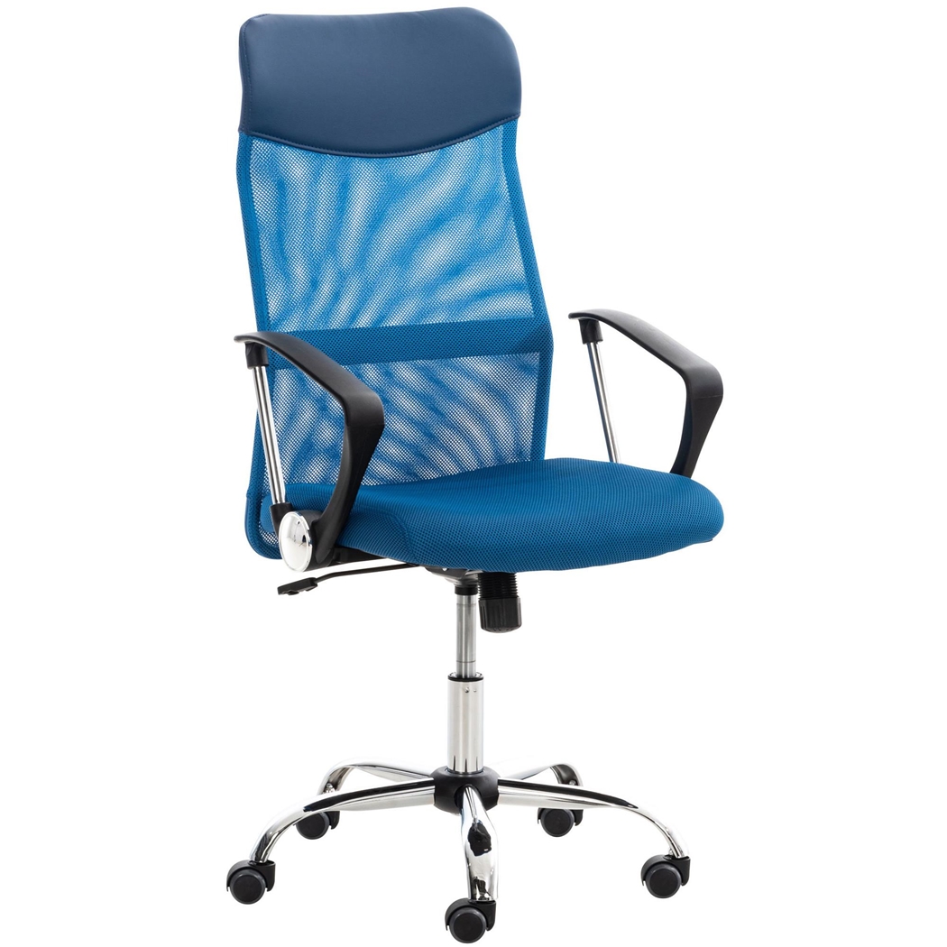 Silla de Oficina ASPEN, Malla Transpirable, asiento acolchado y Precio increíble, Color Azul