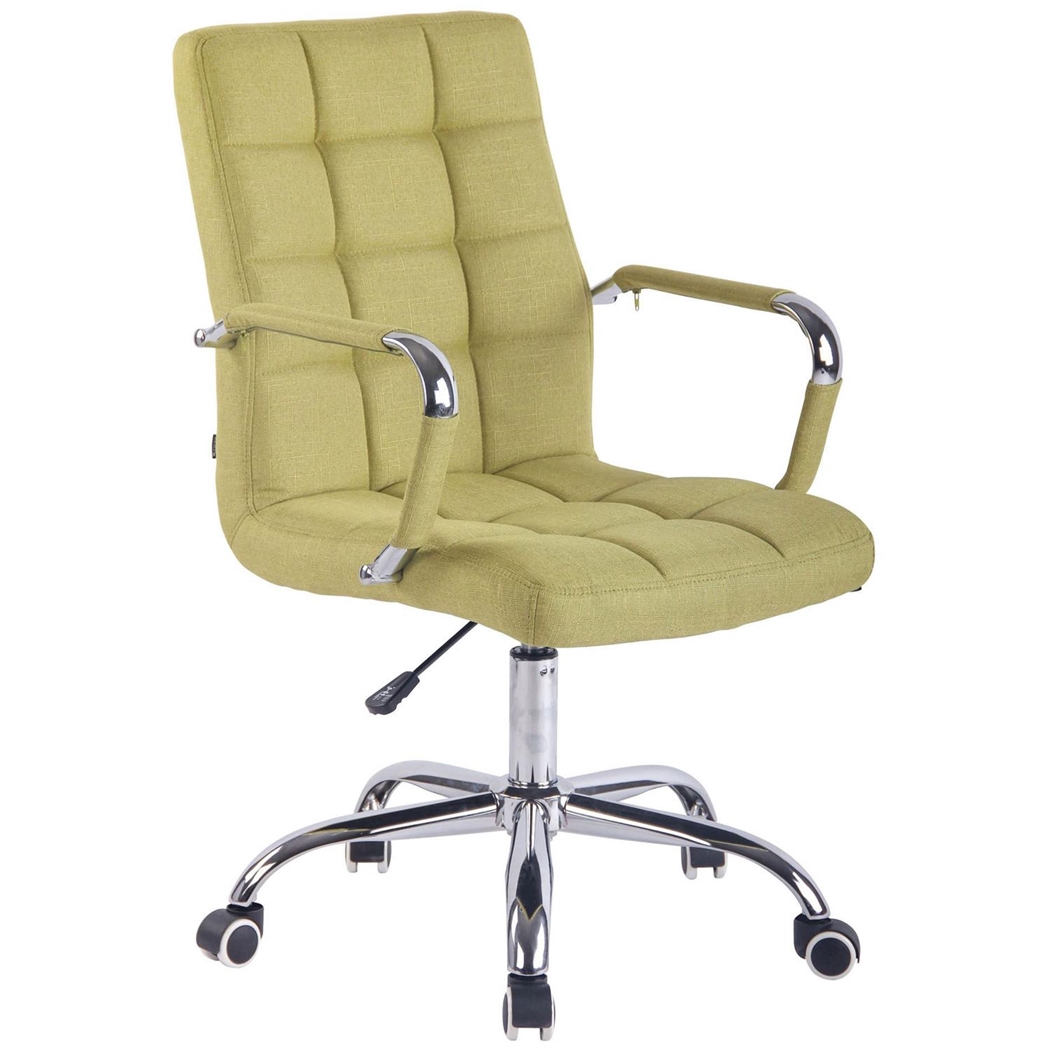 Silla de Oficina DELAN PRO TELA, Gran Acolchado, Base Metálica, color Verde