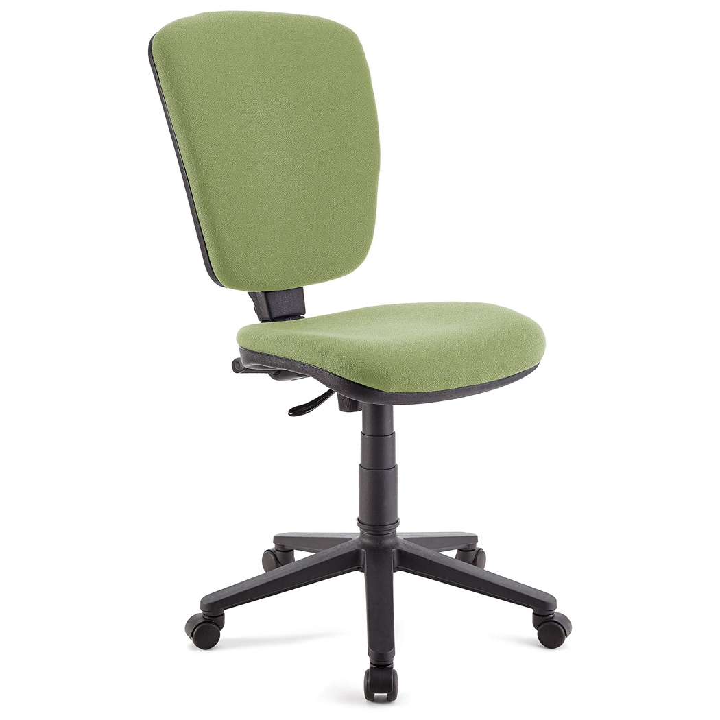 DEMO# Silla de Oficina CALIPSO SIN BRAZOS, Respaldo Ajustable, En Tela Resistente, Color Verde 