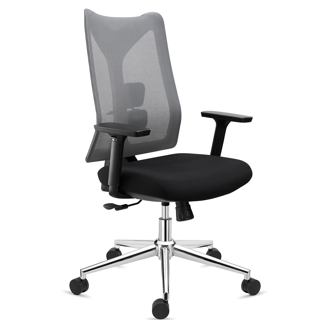 DEMO# Silla Ergonómica ADARA, Uso Profesional 8h, Reposabrazos 3D, En Gris