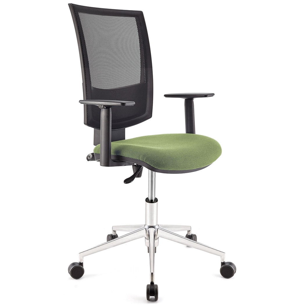 DEMO# Silla de Oficina PANDORA PRO, Brazos Ajustables, Base Metálica, Gran acolchado, Verde 