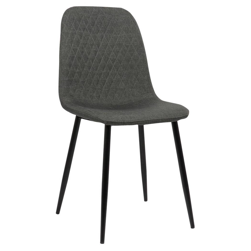 Silla de Confidente DOGMA, Robusta Estructura Metálica, en Tela color Gris Oscuro