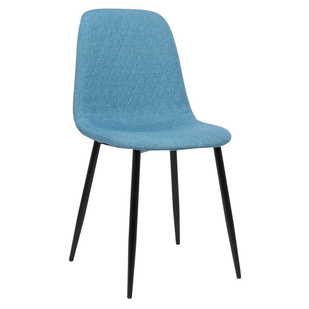Silla de Confidente DOGMA, Robusta Estructura Metálica, en Tela color Azul