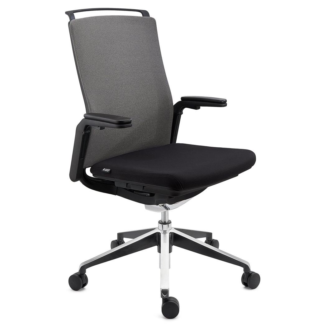 DEMO# Silla de Oficina Ergonómica VELVET, Uso Profesional 8H, Elegante Diseño, Ajustable, En Gris