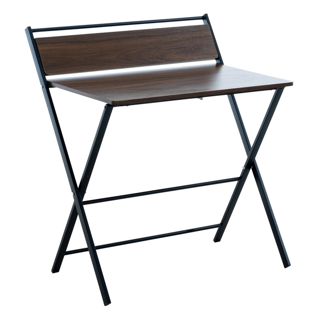 Mesa Plegable HOUSTON, Dimensiones 84x62x93 cm, en Metal y Madera color Nogal