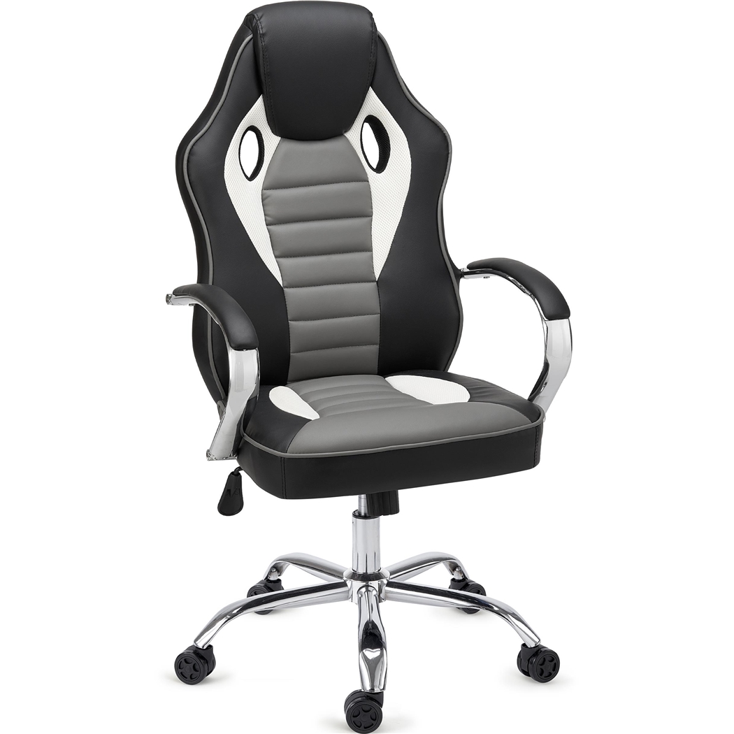 DEMO# Silla de Oficina Gaming MONTECARLO, Brazos y Base en Metal, Muy Cómoda y Resistente, En Negro