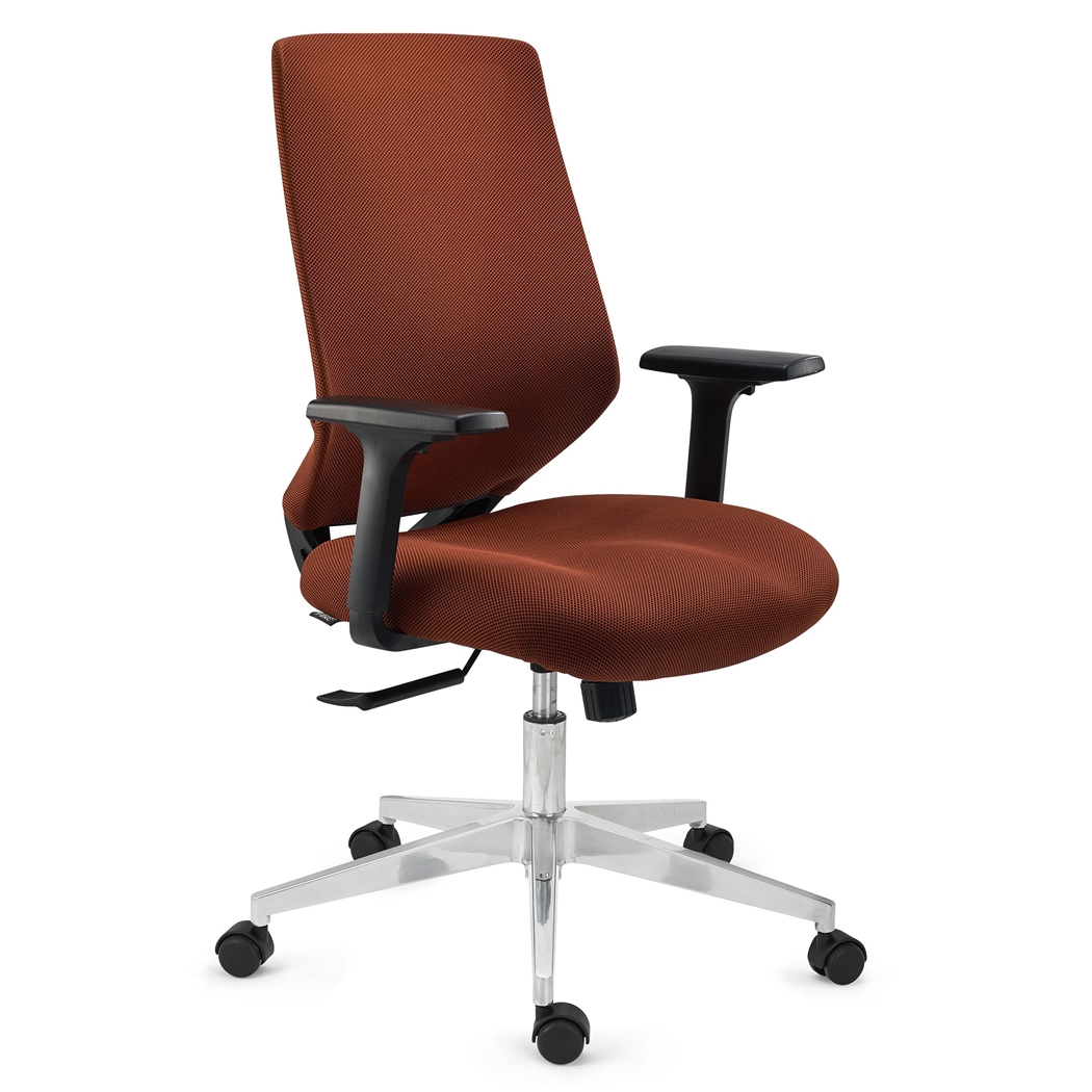 DEMO# Silla de Oficina NOLAN, Diseño Ergonómico, Uso Intensivo 8H, Certificado Calidad, En Marrón