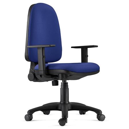 DEMO# Silla Ergonómica PAROS, en Tela Azul Oscuro, con Brazos Ajustables