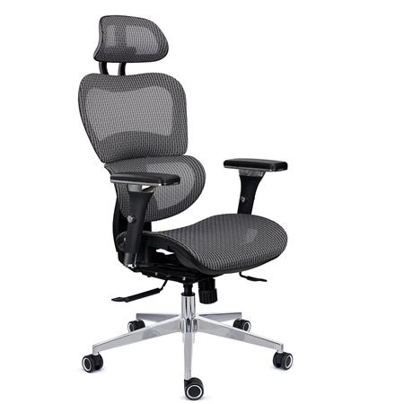 DEMO# Silla Ergonómica VICTORY PRO, Máxima Adaptabilidad, Gama Profesional, Detalles Exclusivos, En Gris
