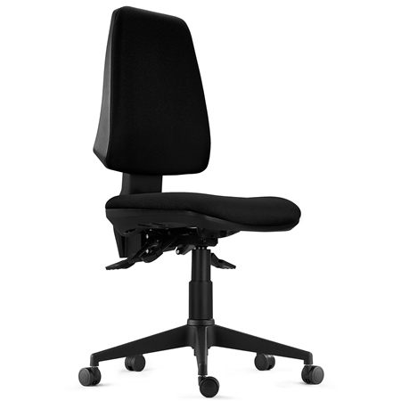 DEMO# Silla Ergonómica INDIANA BASE, Uso Intensivo 8H, Reclinable, Muy Robusta, Tela Negra