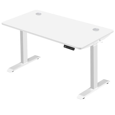 Mesa de Ordenador MAKALU, Altura Regulable Eléctrica, 140x70x71-117 cm, color Blanco