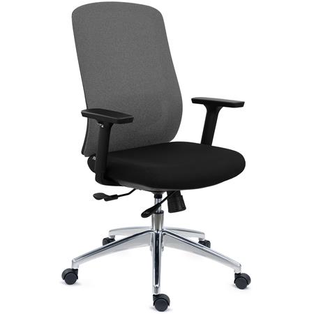 DEMO# Silla Ergonómica ASTRA, Asiento Ajuste Profundidad, Mecanismo Sincro, Uso Intensivo 8H, Gris