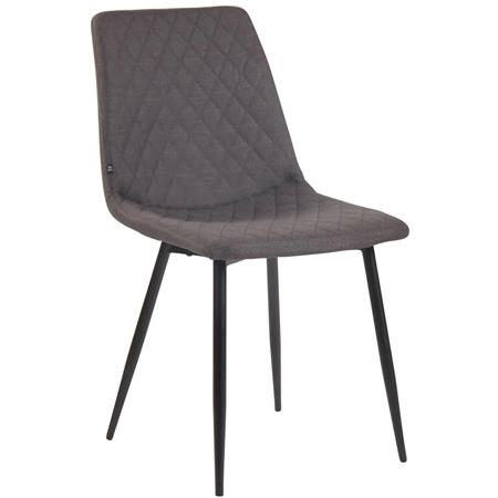 Silla de Confidente ROY TELA, Robusta Estructura Metálica, en color Gris oscuro