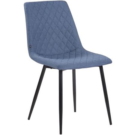 Silla de Confidente ROY TELA, Robusta Estructura Metálica, en color Azul