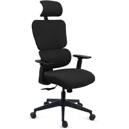 DEMO# Silla Ergonómica TUDOR, Avanzado Diseño, Uso Intensivo 8H, Malla Acolchada, En Negro