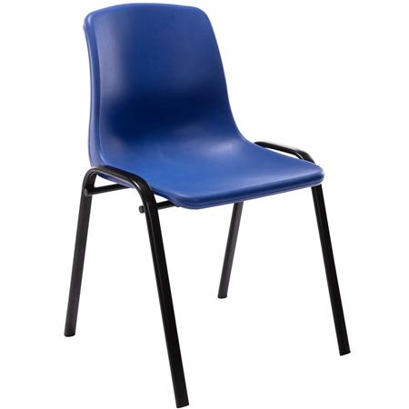 Silla de Confidente LEILA, Apilable, Patas Metálicas, color Azul