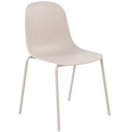 Silla de Confidente EMMA, Sencilla y Funcional, Apilable, Color Gris claro