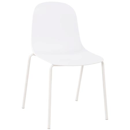 Silla de Confidente EMMA, Sencilla y Funcional, Apilable, Color Blanco