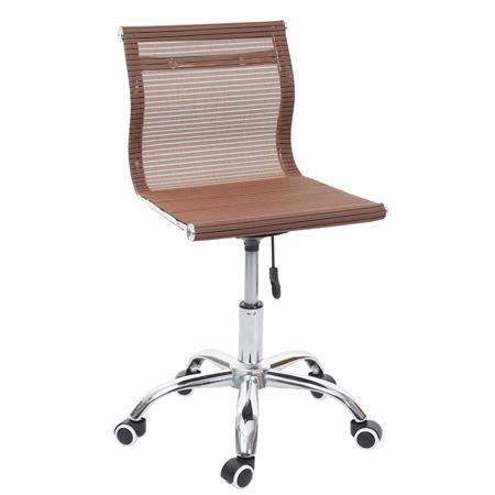 Silla de Oficina TELGA, Base Metálica, en Malla Transpirable, color Marrón