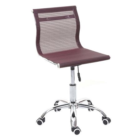 Silla de Oficina TELGA, Base Metálica, en Malla Transpirable, color Burdeos