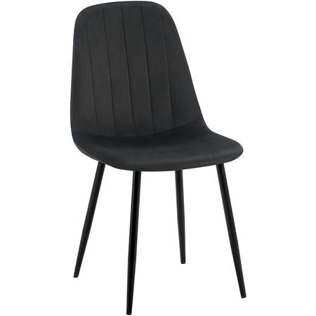 Silla de Confidente AMBRA, Diseño Moderno y Sofisticado, en Terciopelo color Negro